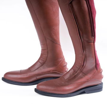 Riding Boots Wanita Sculptor Maroon Leather