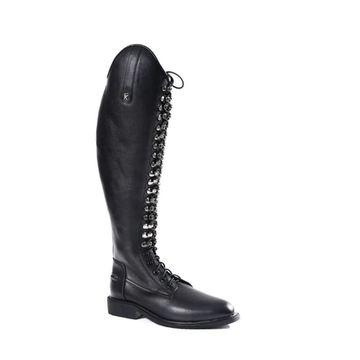 Riding Boots Wanita Glossiar Black Leather