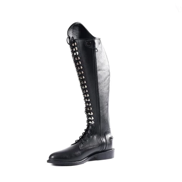 Riding Boots Wanita Glossiar Black Leather