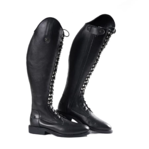 Riding Boots Wanita Glossiar Black Leather