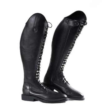 Riding Boots Wanita Glossiar Black Leather