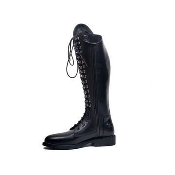 Riding Boots Wanita Polly Black Leather