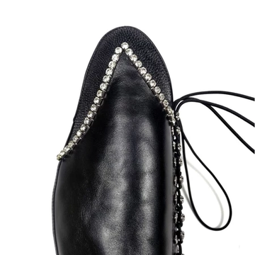 Riding Boots Wanita Polly Black Leather
