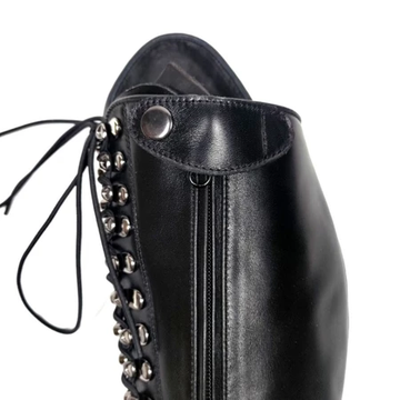 Riding Boots Wanita Polly Black Leather